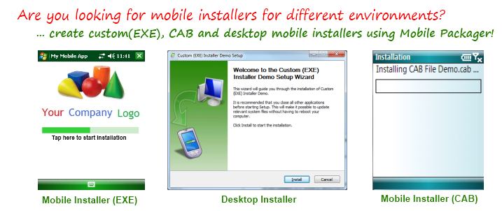 Create installers for different environments